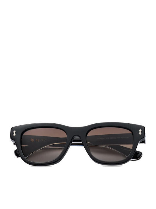 De Sunglasses Γυαλιά Ηλίου Μαύρα με Κοκκάλινο Σκελετό