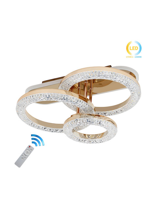 Keskor Plafonieră de Tavan 40buc Aurie cu LED Integrat