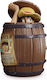 Grupo Erik Plastic Cookie Jar Brown 15.5x15x24cm