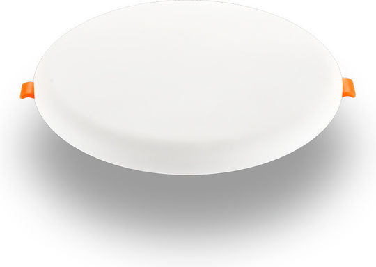 Lucas Στρογγυλό LED Panel 24W με Ψυχρό Λευκό Φως 6400K 21εκ.
