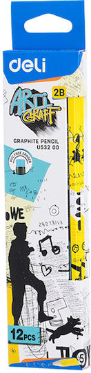 Deli Deli Pencil Eraser 2B Articraft 12 Pieces Product Sold as Single Pieces