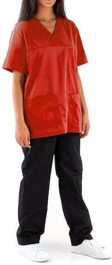 DS Wear Women's Red Pants & Blouse Set