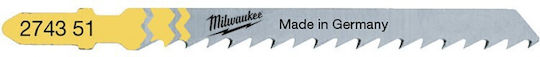 Milwaukee 4932274351 Jig Saw Blades Wood Clean Cuts 75mm Set 5 Pieces