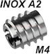 Wood Plug Screw Inox A2 M4 Bussola