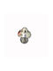 Ceramic Mushroom Decorative Art Et Lumiere Silver 9x10cm Set of 2 Pieces Ceramic Material Silver