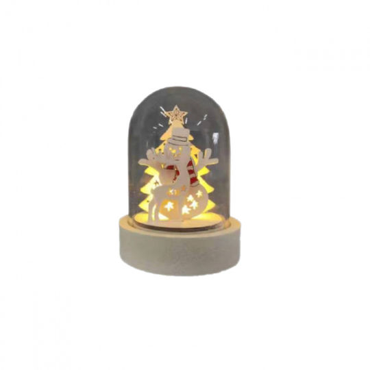 Crăciun Iluminată Ornamental Borcan cu Om de Zăpadă Baterie 1buc