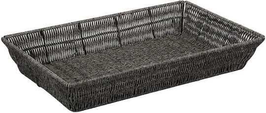 Espiel Set of Decorative Baskets Rattan Gray 32.5x26.5x10cm 3pcs