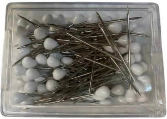 Ouzonia Plastic Upholstery Furniture Pins 100 Pieces White