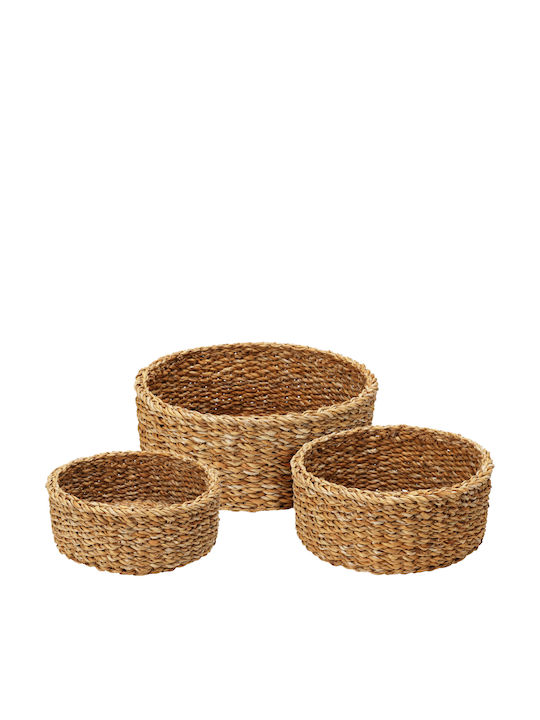 Zaros Set de coșuri decorative Beige 30x30x12buc 3buc