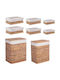 Bizzotto Set of Decorative Baskets Bamboo Beige 48x36x58cm 8pcs