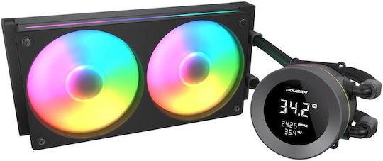 Cougar Poseidon Vistek Υδρόψυξη AIO CPU με 2 Ανεμιστήρες 120mm και ARGB Φωτισμό