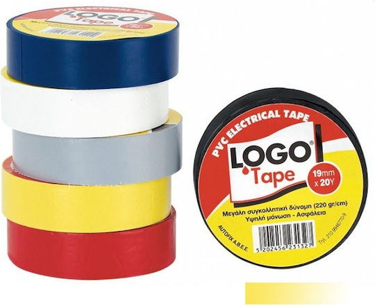 Logo Insulation Tape 19mm x 20m PVC Yellow Yellow