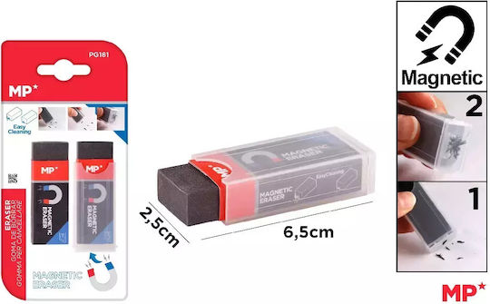 Madrid Papel Eraser for Pencil and Pen 2pcs Black