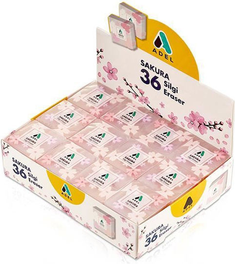 Adel Γόμα για Μολύβι Sakura ------2 36τμχ Ροζ