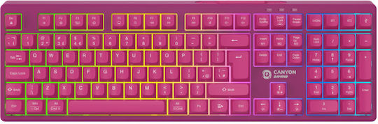 Canyon GKW-2 Gaming Πληκτρολόγιο με RGB φωτισμό (Αγγλικό US)