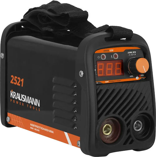 Krausmann Ηλεκτροκόλληση Inverter MMA με Μέγιστο Ρεύμα Συγκόλλησης 120A και Κύκλο Εργασίας 30%