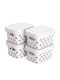 Navaris Plastic Storage Box with Lid Gray 22x17.5x13cm 4pcs