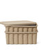 Ferm Living Paper Storage Box with Lid Brown 40x30x15cm 2pcs