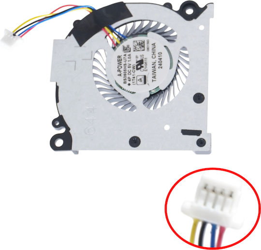 Laptop Fan Cpu Cooling Fan Msi Claw A1m Claw 7 A2hm 1t41 Ms-1t41 E32-0803170-f05 Bs3605hs-u7a 4pin Code 81599