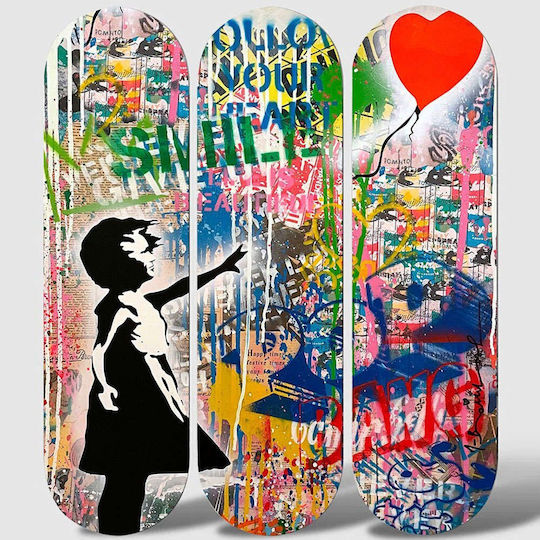Wallity Wall Decor Multicolour Wooden 70x70cm 3 Pieces