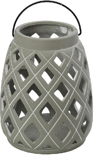 Espiel Laterne Keramik Gray 15.5x15.5x18.5cm 1Stück