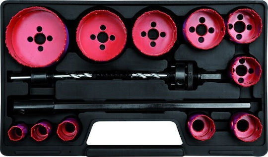 Yato Hole Saw Kit Bimetal HHS HSS for Wood, Metal and Plastic 1620gr YT-03381