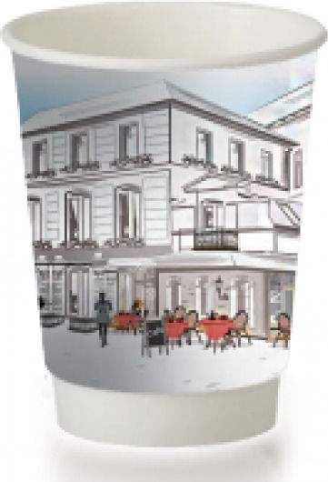 Coffee Paris Ποτήρι μιας Χρήσης Χάρτινo Πολύχρωμο 235ml 1000τμχ