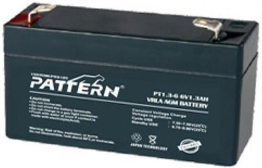 Pattern Battery PT1.3-6 Батерия UPS с Капацитет 1.3Ах и Напрежение 6V 1бр