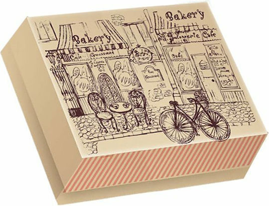 Ready Disposable Pastry Shop Paper Box 18.5x16x8cm Bakery No.6 025.04.004