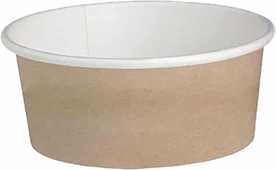 Firstpack Σετ 100 Χάρτινα Μπωλ Σαλάτας Kraft 11.4x11.4εκ.