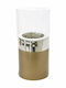 Iliadis Candle Holder suitable for Tealights Metal in Silver Color 7x7x17cm 1pcs