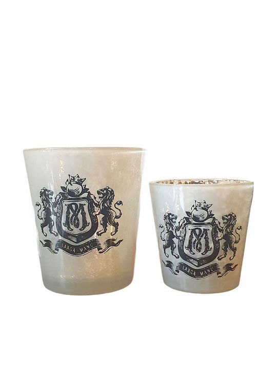 La Belle Maison Set Of Glass Candle Holders