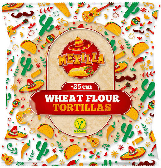 Mexilla Τορτιγια Σιτου 25cm 360gr 6τεμ