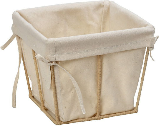 Square Cotton Wicker Storage Basket Stand 15x15x11.5cm Set 2 Pieces Espiel