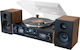 Soundmaster PL920 Turntables with Preamp and Built-in Speakers Brown