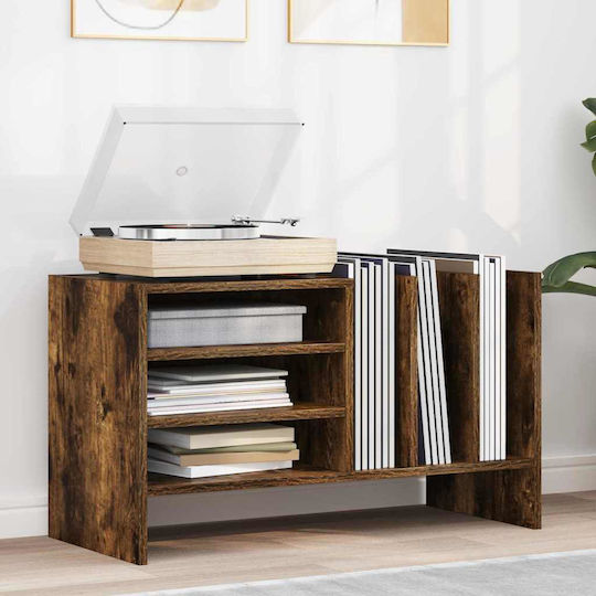 Wall Living Room Cabinet made of Particle Board in Smoky Oak Color 78.5x35x45cm
