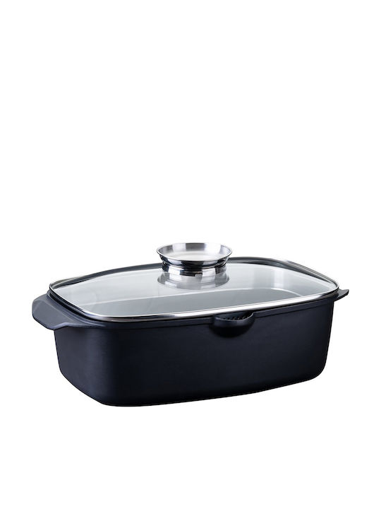 Fackelmann Niederländische Öfen Aluminium Roaster mit Glasdeckel 7lt