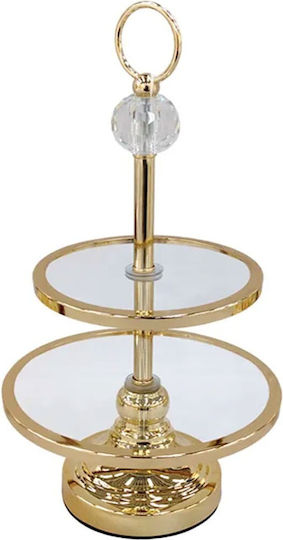 Marhome Μεταλλική Εταζέρα Χρυσή Ø23xY43cm Marhome Μεταλλική Εταζέρα Χρυσή Ø23xY43cm