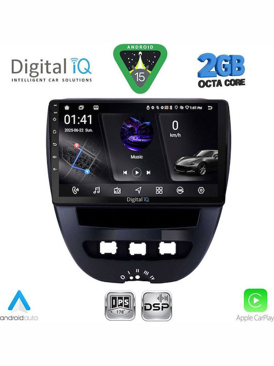 Digital IQ Auto-Audiosystem für Toyota Aygo 2005-2014 (Bluetooth/USB/WiFi/GPS/Apple-Carplay/Android-Auto) mit Touchscreen 10"