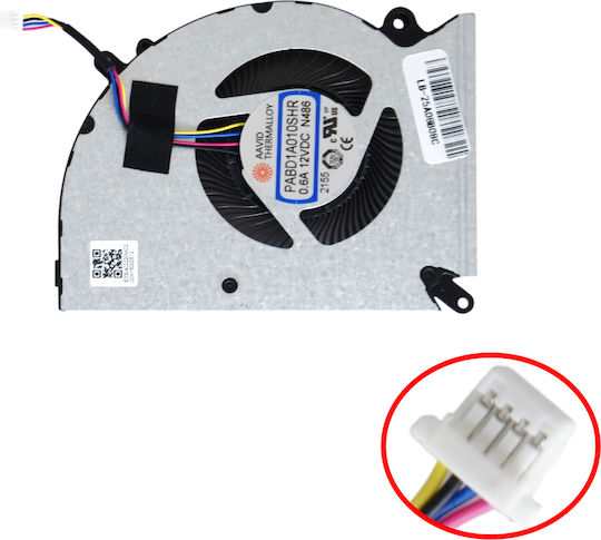 Ανεμιστηράκι Laptop Gpu Cooling Fan Msi Stealth Gs77 12uhs 12uh 12ugs 12ue 17a13vi Ms-17p1 Pabd1a010shr N486 Pabd1a010shr-n486 E33-0402220-mc2 4pin Κωδ.81628