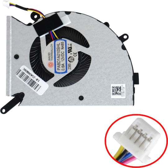 Laptop Fan Cpu Cooling Fan Msi Stealth Gs77 12uhs 12uh 12ugs 12ue 17a13vi Ms-17p1 Pabd1a010shl N485 Pabd1a010shl-n485 E33-0801250-mc2 4pin Code 81627