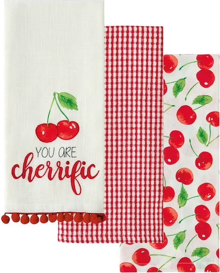 Kentia Fazzy Handtuch aus 100% Baumwolle in Rot Farbe 40x60cm