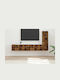 Living Room TV Unit Smoked Oak L30xW31xH100cm