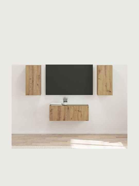 Living Room TV Unit Artisan Oak L98xW31xH29.5cm