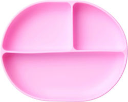 Zingies Baby Food Plate Ike made of Silicone Pink