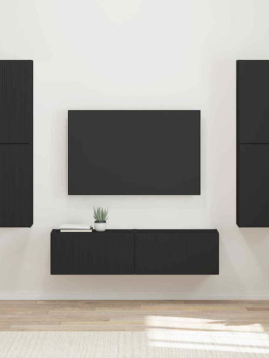 Living Room TV Unit Black with Lighting M31xW30...