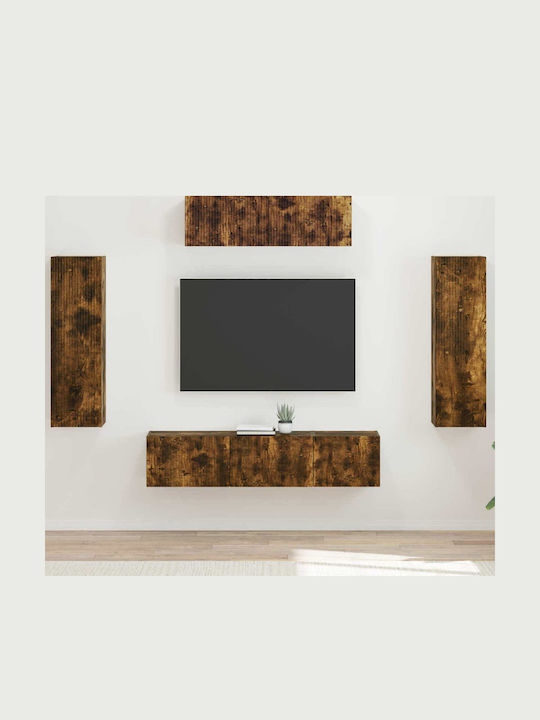Wohnzimmer TV-Einheit Smoked Oak mit Beleuchtun...