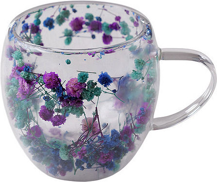CupHup Passion Flower Κούπα Γυάλινη Διάφανη 300ml