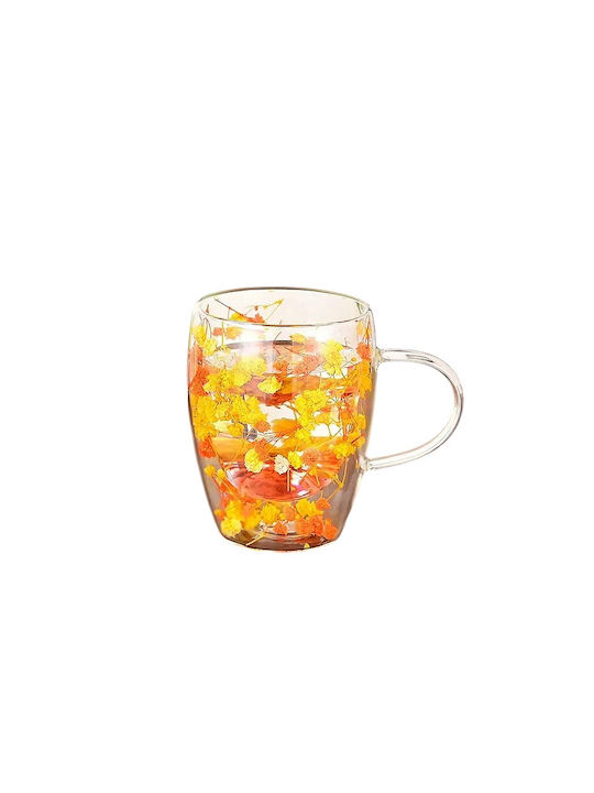 CupHup Passion Flower Κούπα Γυάλινη Διάφανη 300ml