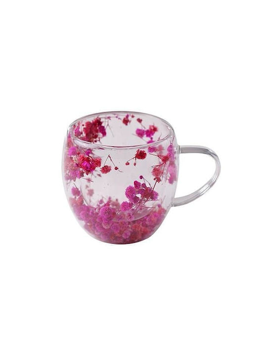 CupHup Passion Flower Κούπα Γυάλινη Διάφανη 300ml